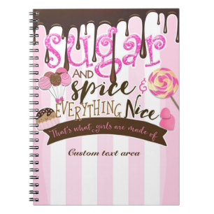 Cuaderno de diario AZÚCAR ESPECIAS Y TODO LO BUENO