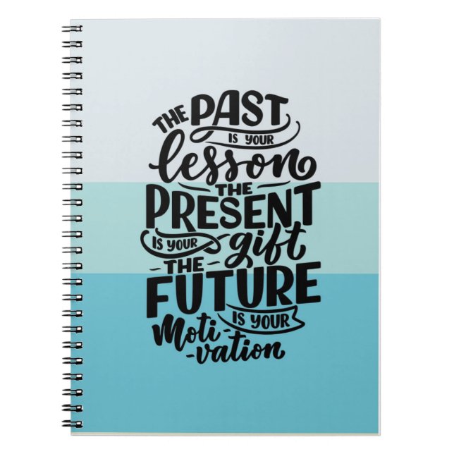 Cuaderno de diario - cita inspiradora  (Frente)