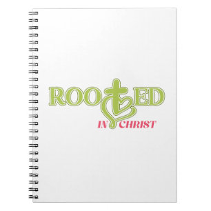Cuaderno de diario cristiano arraigado en Cristo