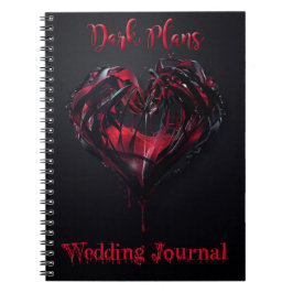 Cuaderno de diario de boda gótica