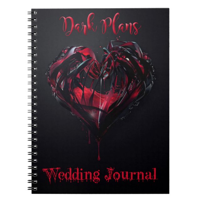 Cuaderno de diario de boda gótico (Frente)
