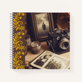 Cuaderno de diario de cámara vintage