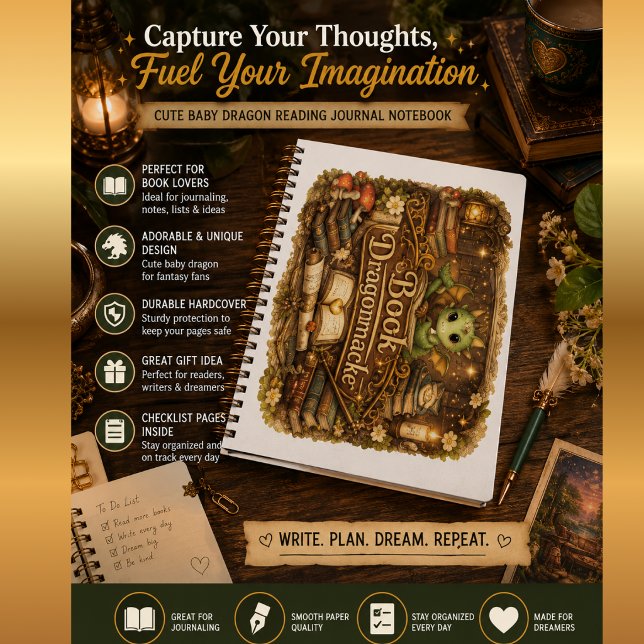 Cuaderno de diario de lectura del dragón bebé lind (Subido por el creador)