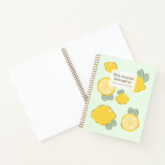 Cuaderno de diario de limón