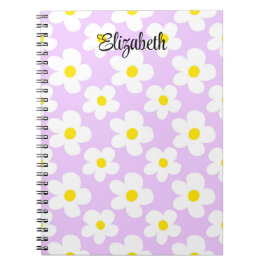 Cuaderno de diario de margaritas lindas