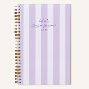 Cuaderno de diario de oración a rayas elegante min