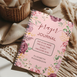Cuaderno de diario de oración Blush Pink Proverbio