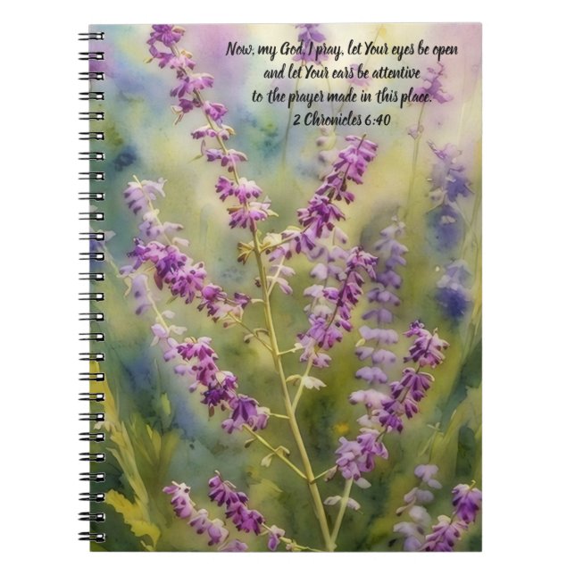 Cuaderno de diario de oración con versículos bíbli (Frente)