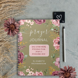 Cuaderno de diario de oración de flor de olivo Pro