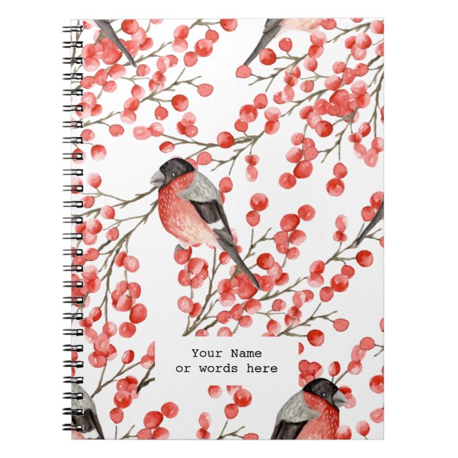 cuaderno de diario de pájaros y bayas (Frente)