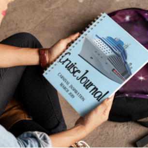 Cuaderno de diario de vacaciones en crucero person