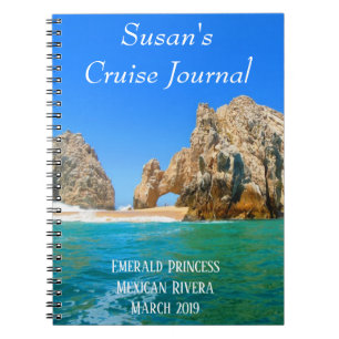 Cuaderno de diario de vacaciones en crucero Playa