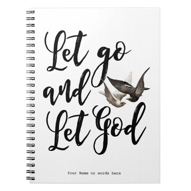 Cuaderno de diario "Deja ir y deja que Dios" (Frente)
