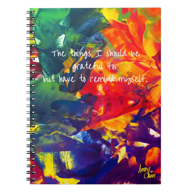 Cuaderno de diario en espiral psicodélico SPWW (Frente)