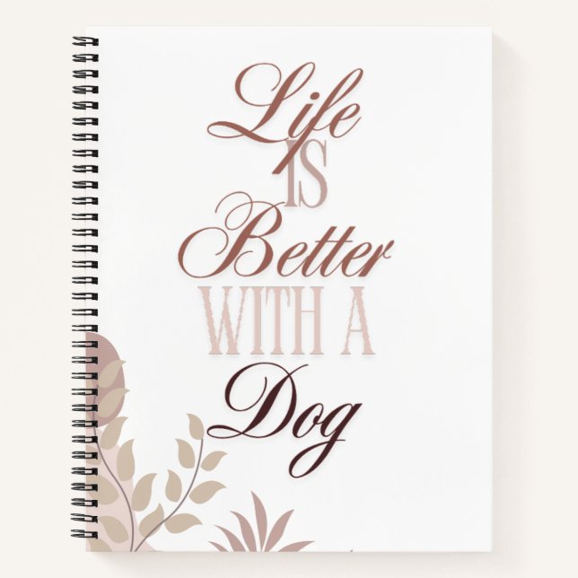 Cuaderno de diario simple boho neutral (Anverso)