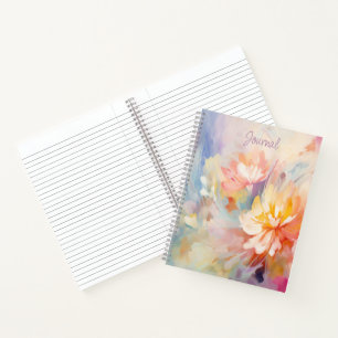 Cuaderno De Dibujo Abstracto Floral Acuarela