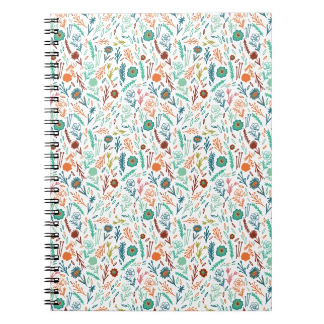 Cuaderno de dibujo botánico colorido (Frente)