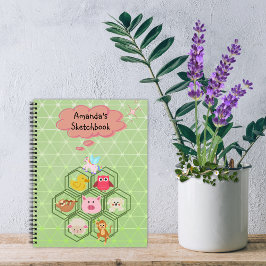 Cuaderno de dibujo con adorables animalitos