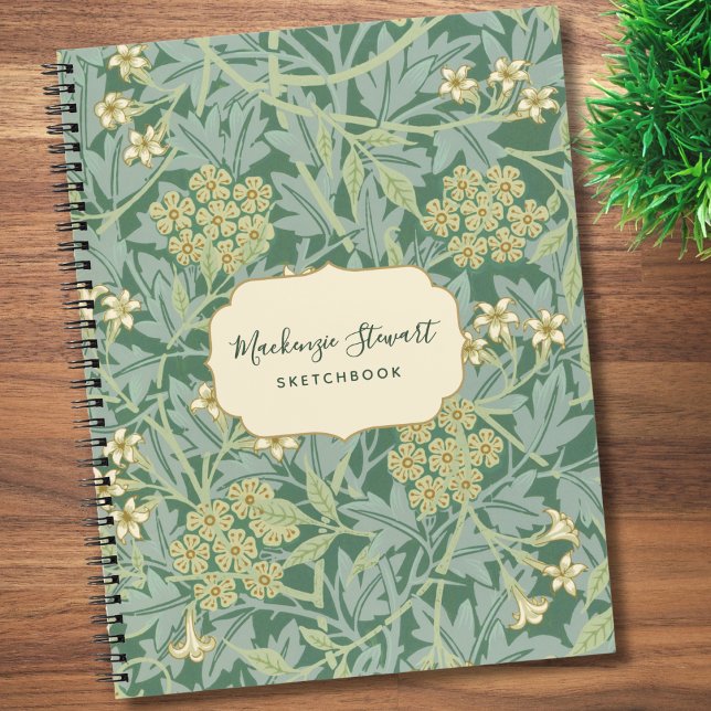 Cuaderno de dibujo con estampado floral de jazmín  (Subido por el creador)