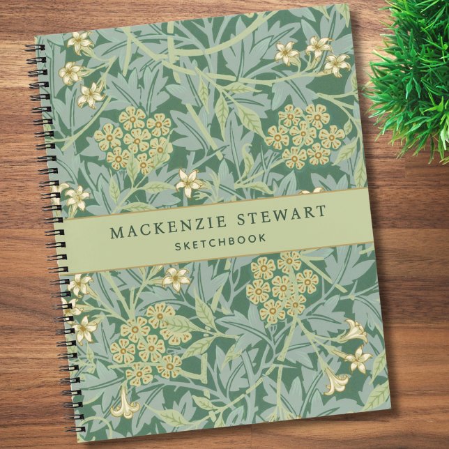 Cuaderno de dibujo con patrón floral de jazmín ver (Subido por el creador)