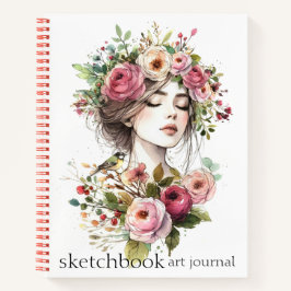 Cuaderno de dibujo de arte de revista Mujeres con 