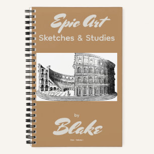 Cuaderno de dibujo de arte personalizado 2 bocetos