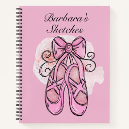 Cuaderno de dibujo de ballet personalizado para ni