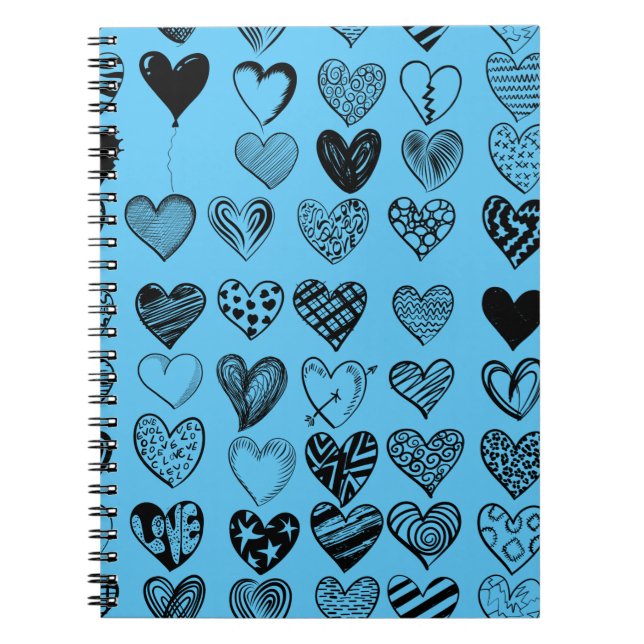 Cuaderno de dibujo de escrúpulos de corazón negro  (Frente)
