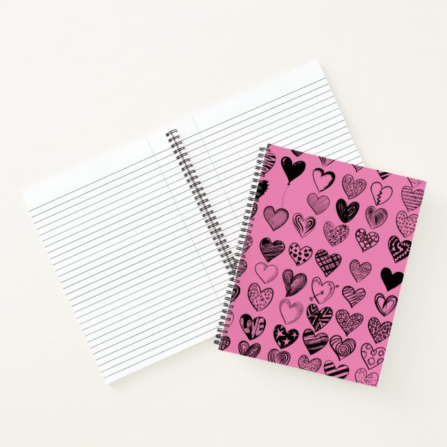 Cuaderno de dibujo de escrúpulos de corazón negro  (Interior)