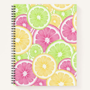 Cuaderno de dibujo de espiral de cítricos brillant