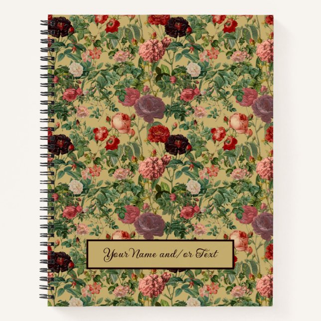 Cuaderno de dibujo de rosas vintage (Anverso)
