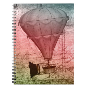 Cuaderno de dibujo de tapa dura globo Steampunk