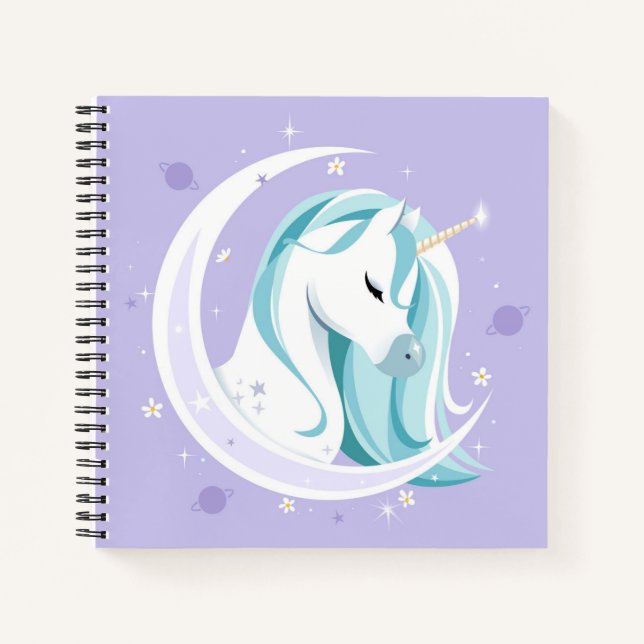 Cuaderno de dibujo de unicornio (Anverso)