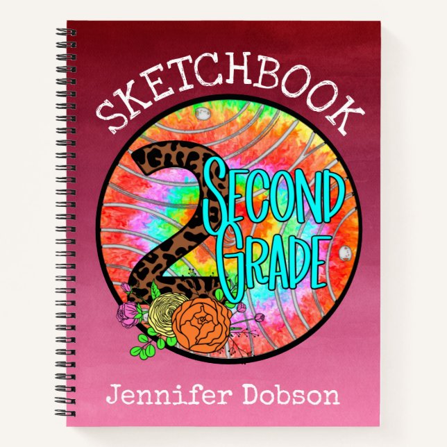 Cuaderno de dibujo de vuelta al cole para segundo  (Anverso)