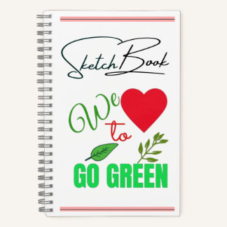 Cuaderno de dibujo ecológico Nos encanta ir verdes