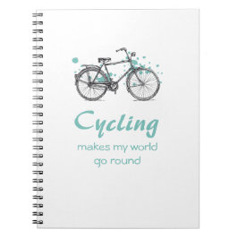Cuaderno de dibujo en bicicleta de época
