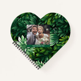 Cuaderno de dibujo floral verde lindo