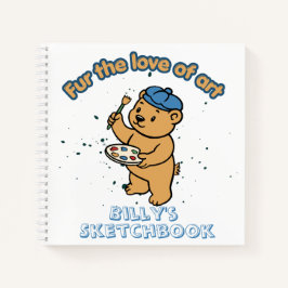 Cuaderno de dibujo infantil adorable oso por el am