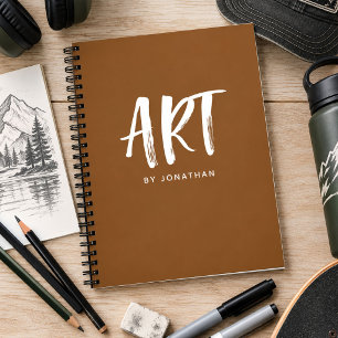 Cuaderno de dibujo personalizado marrón para artis