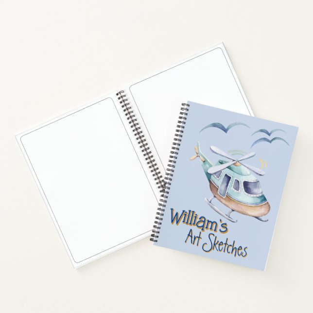 Cuaderno de dibujo personalizado para niños con he (Interior)