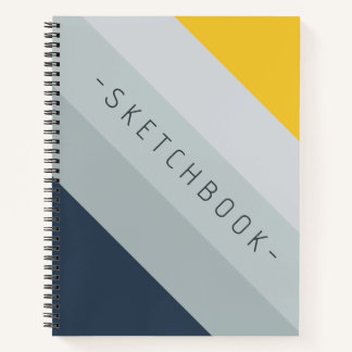 Cuaderno de dibujo profesional con gradiente de az