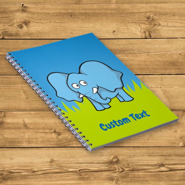 Cuaderno de dibujos animados de elefante azul (Subido por el creador)