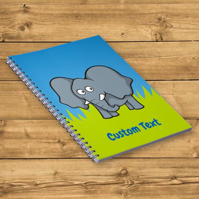 Cuaderno de dibujos animados de elefante gris (Subido por el creador)