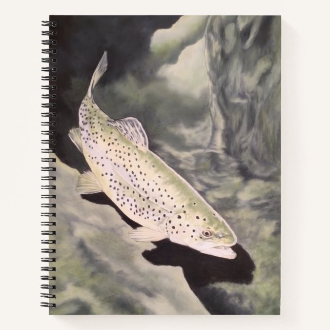 Cuaderno de dibujos de truchas (Anverso)