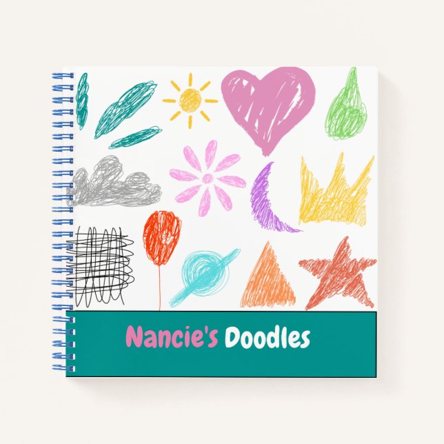 Cuaderno de dibujos y garabatos personalizado (Anverso)