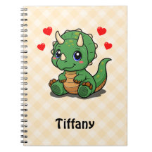 Cuaderno de Dinosaurio Adorable – Agregar Nombre