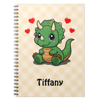 Cuaderno de Dinosaurio Adorable – Agregar Nombre