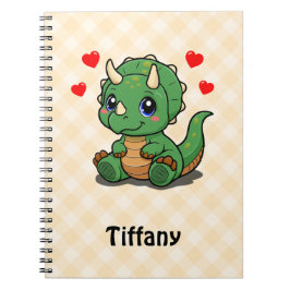 Cuaderno de Dinosaurio Bonito – Agregar Nombre