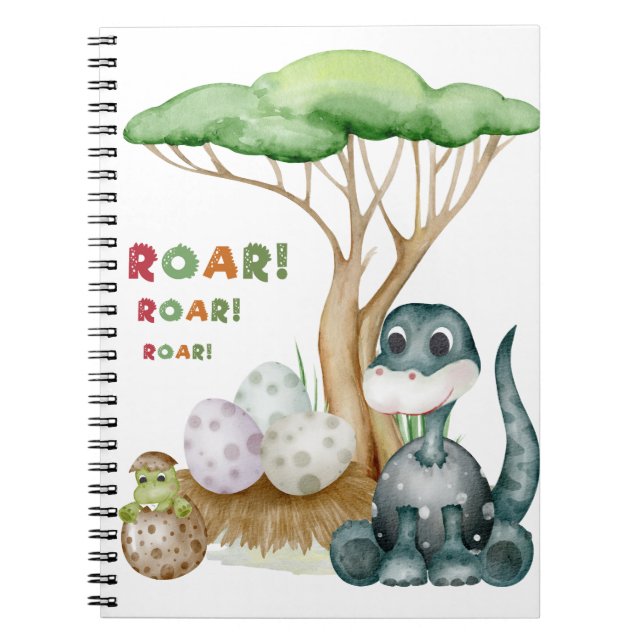 Cuaderno de dinosaurio lindo (Frente)