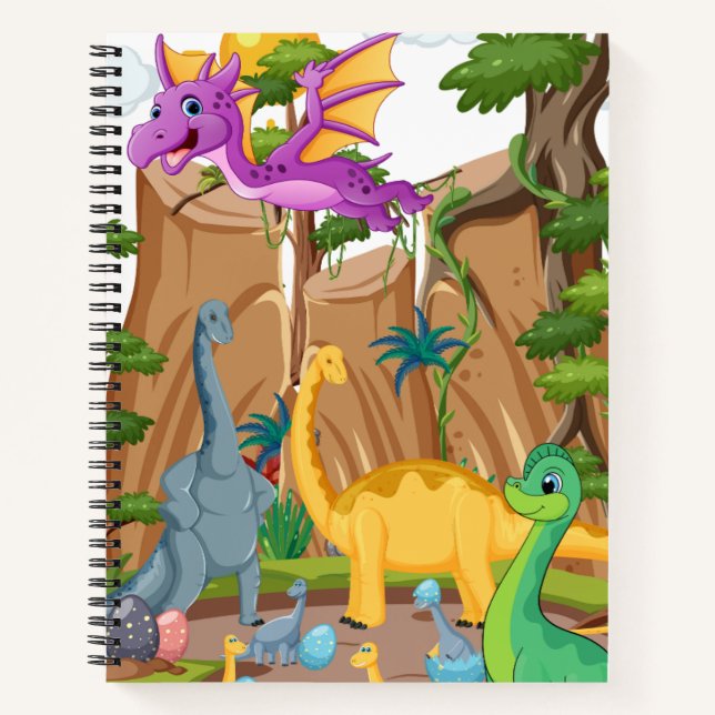 Cuaderno de dinosaurios para niños (Anverso)